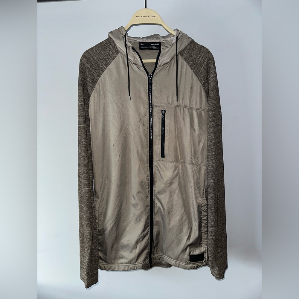 Under Armour Tan and Black Zip-Up Jacket